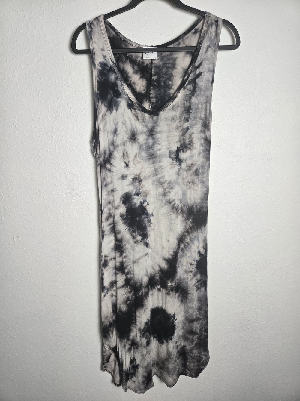 Olivia Rae Navy and Grey Tie-Dye Maxi
